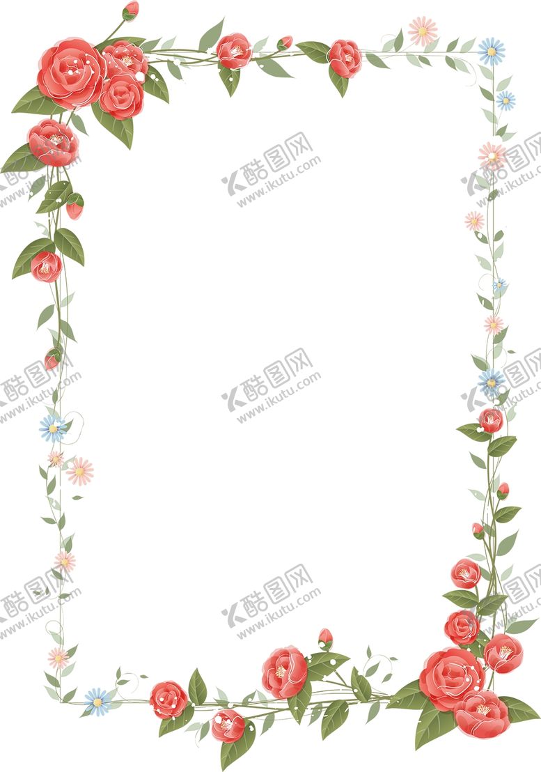 编号：14124704200249034233【酷图网】源文件下载-玫瑰花边框