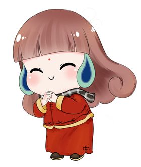 新年表情手绘吉祥物
