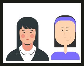 手绘女孩女人漂亮美优雅