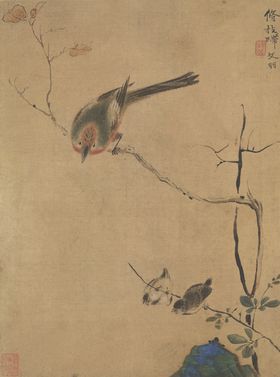 清代恽寿平花草绘画