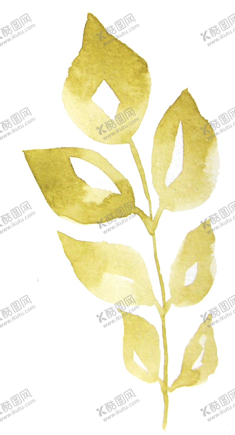 编号：34340407060504381490【酷图网】源文件下载-彩绘枝叶
