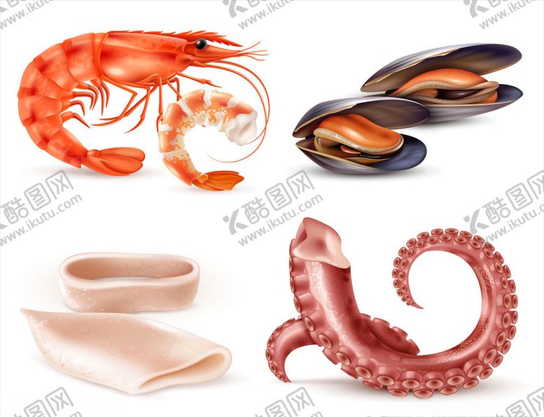 编号：57016109200037529395【酷图网】源文件下载-海鲜背景