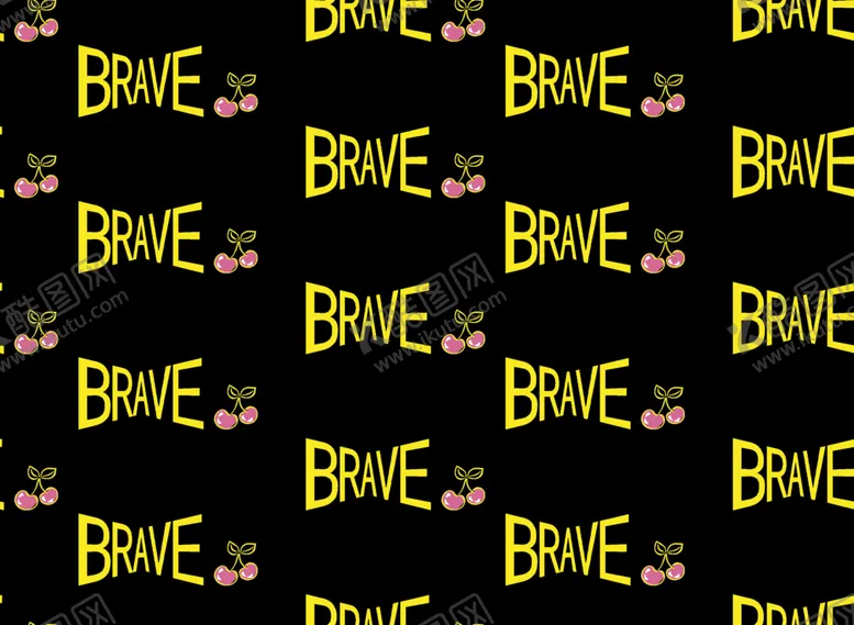 编号：50181309231858369332【酷图网】源文件下载-时尚英文殷桃无限循环无缝拼接图