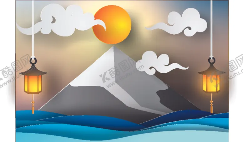 编号：35917410171931398869【酷图网】源文件下载-剪纸风格中秋背景