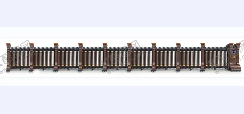 编号：46818310241434224422【酷图网】源文件下载-古铜色电动伸缩门高清素材