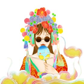国潮人物手绘