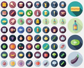 多彩扁平化图标集合