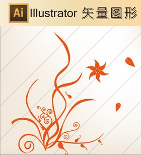花草剪纸花草壁纸简洁手绘