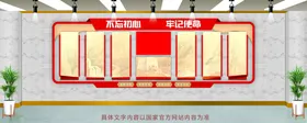 党建文化墙社区背景员会议室