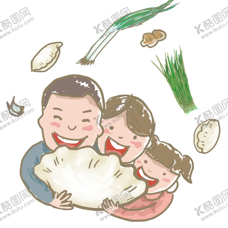 编号：63859505090612051232【酷图网】源文件下载-手绘饺子素材