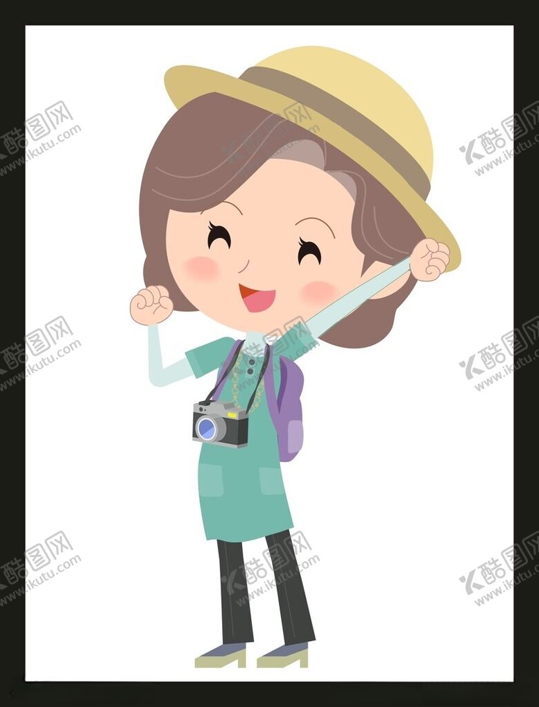 编号：39658501310850244081【酷图网】源文件下载-手绘卡通女孩
