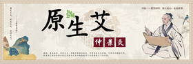 原生艾张仲景艾灸文化介绍文化墙