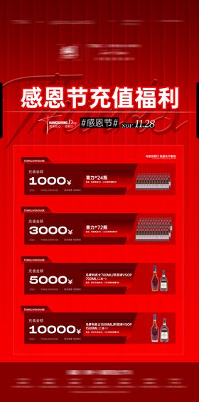 酒水充值海報