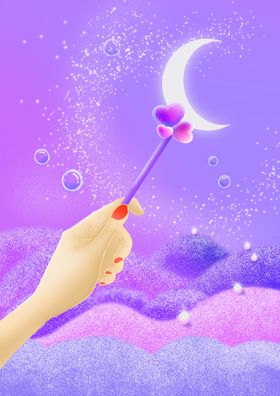 梦话手绘插画