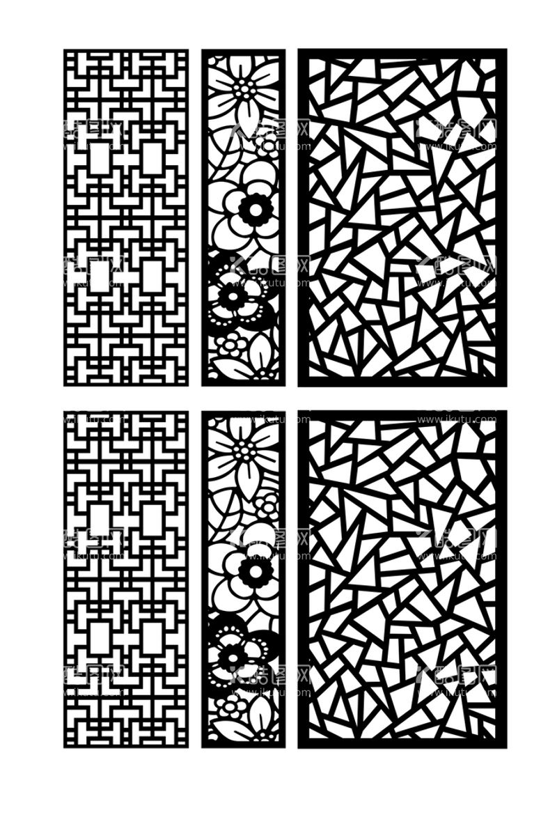 编号：60413810081835573280【酷图网】源文件下载-家居隔断 中式花纹 雕花