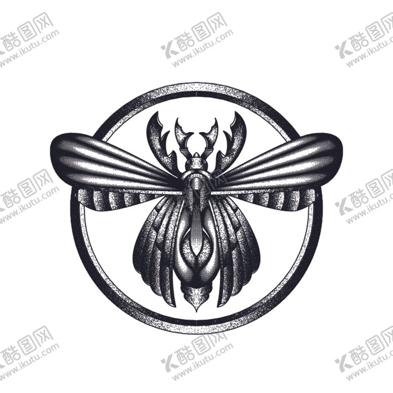 编号：54356309101706359824【酷图网】源文件下载-线描昆虫