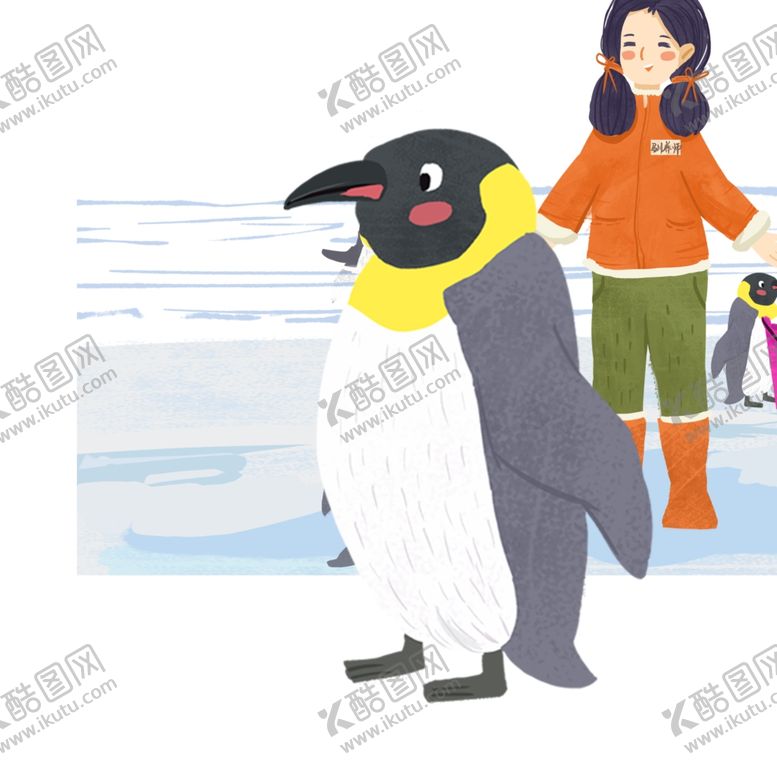 编号：12850106181744512274【酷图网】源文件下载-卡通企鹅插画