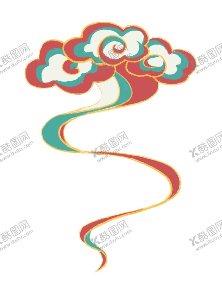 编号：39225101271526482877【酷图网】源文件下载-国潮   祥云    敦煌  