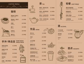 餐饮业咖啡店手绘插画商业计划书PPT