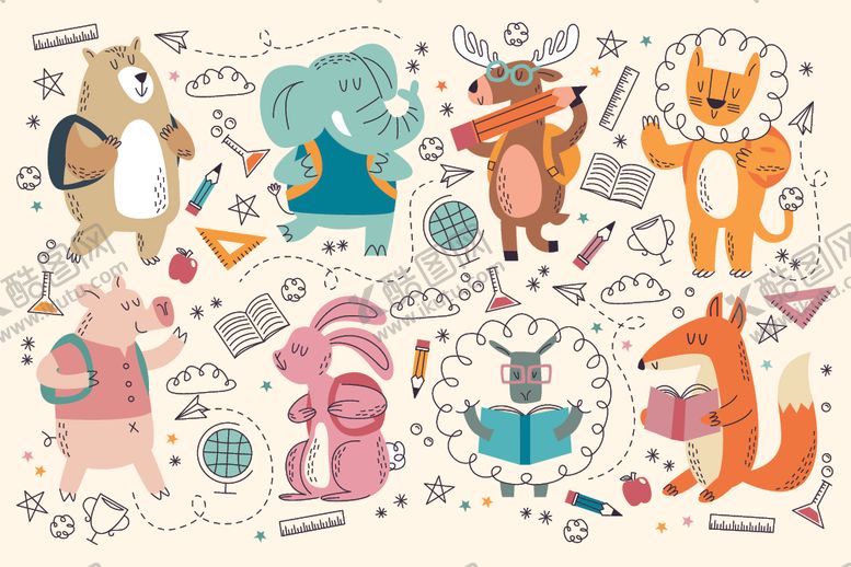 编号：25943610121208233835【酷图网】源文件下载-卡通动物