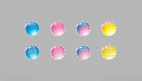 水晶按钮图标