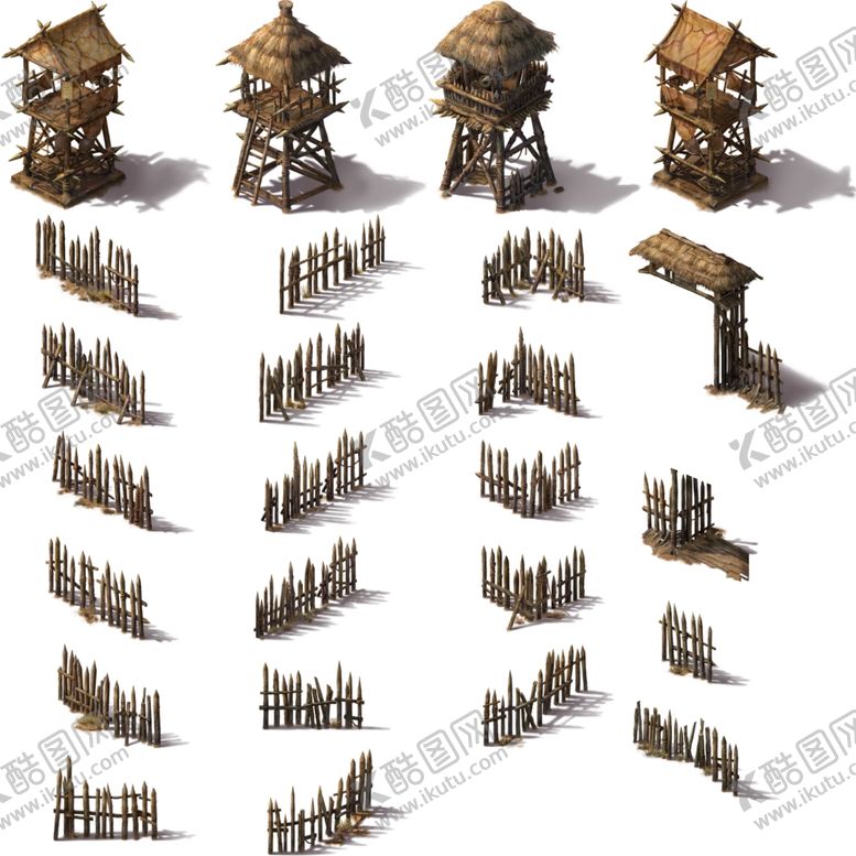 编号：99767710150230102518【酷图网】源文件下载-游戏房屋建筑物元素