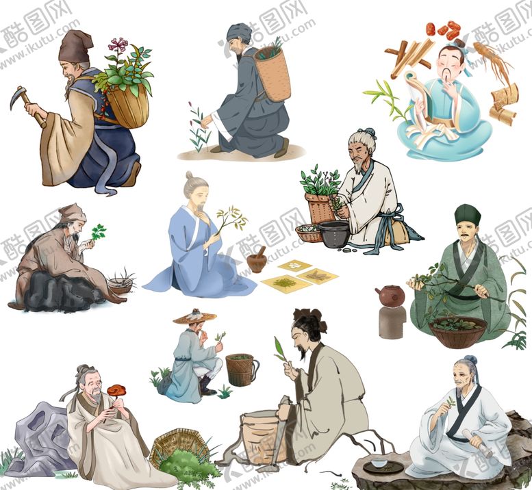 编号：81023701260926532354【酷图网】源文件下载-中医插画