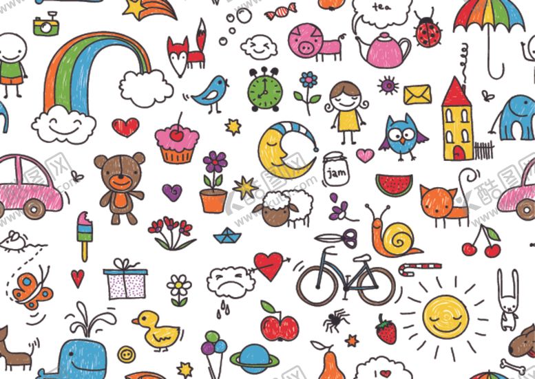 编号：37014610031055202858【酷图网】源文件下载-卡通儿童背景插图矢量