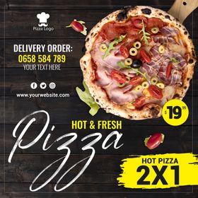 美味披萨套餐海报西餐厅菜单海报