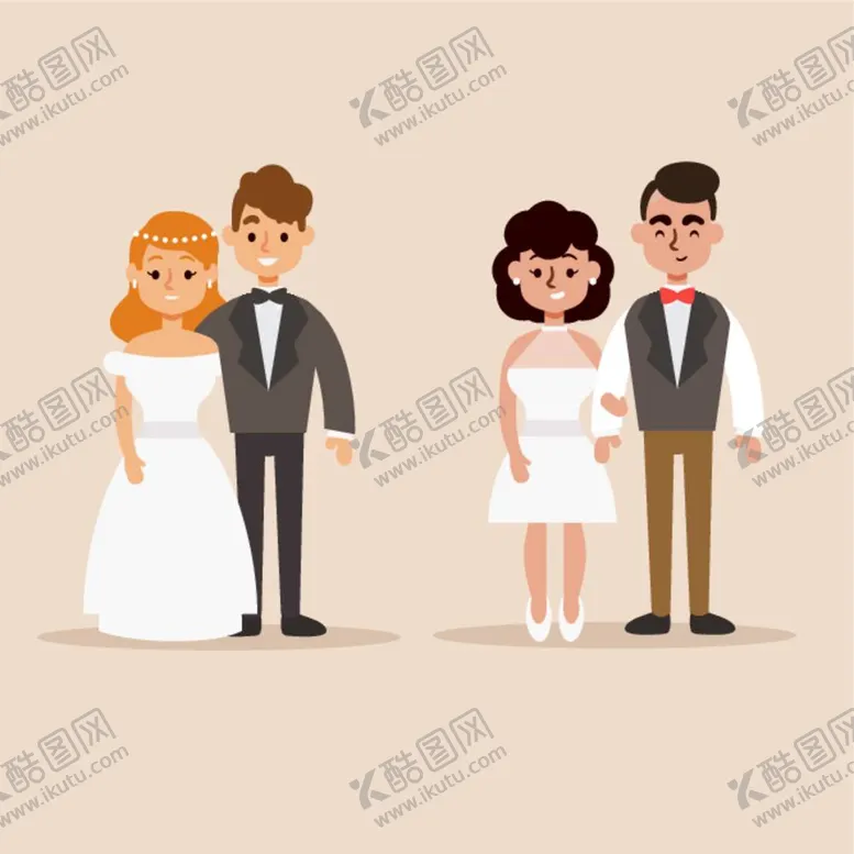 编号：74719812052138126691【酷图网】源文件下载-结婚新郎新娘