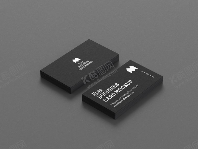 编号：52682010131727593830【酷图网】源文件下载-黑色质感名片样机