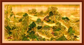金色蓬莱仙境景观图