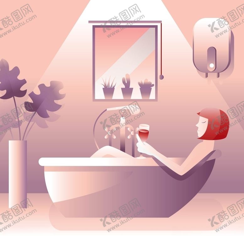 编号：42410509251952477909【酷图网】源文件下载-粉色系渐变矢量插画