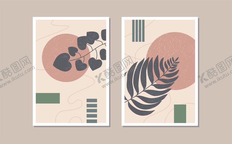 编号：48775110070701541312【酷图网】源文件下载-简约植物装饰画设计