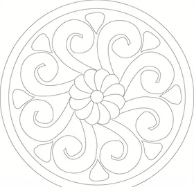 圆形花纹