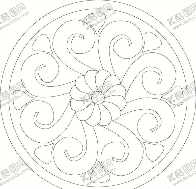 编号：32498210271443178568【酷图网】源文件下载-圆形花纹