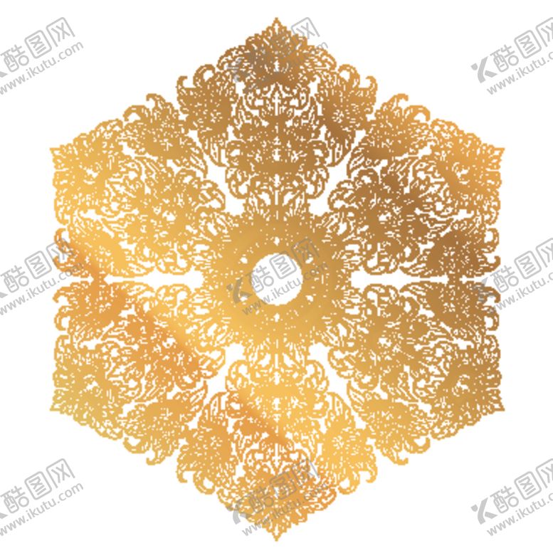 编号：76068207081722015639【酷图网】源文件下载-创意金色花纹图案设计
