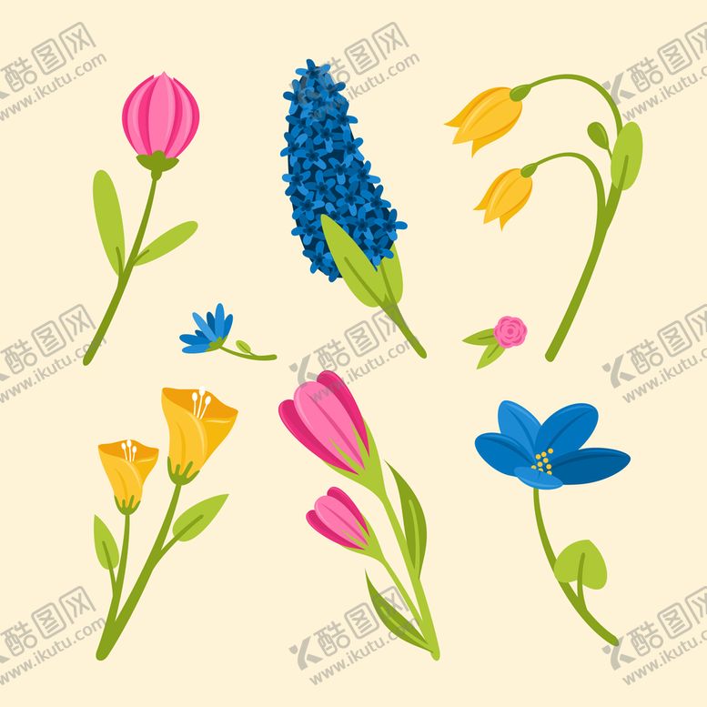 编号：17938409190643530461【酷图网】源文件下载-各种花朵手绘