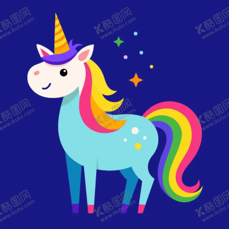 编号：25859211281127098477【酷图网】源文件下载-简洁的彩色节日素材独角犀