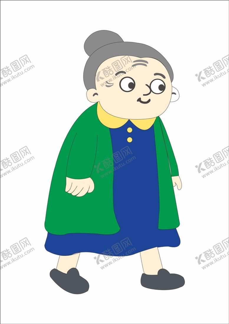 编号：95414610180122527631【酷图网】源文件下载-卡通老太太