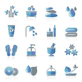 水疗相关图标集合