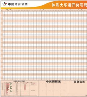 大乐透开奖号码表