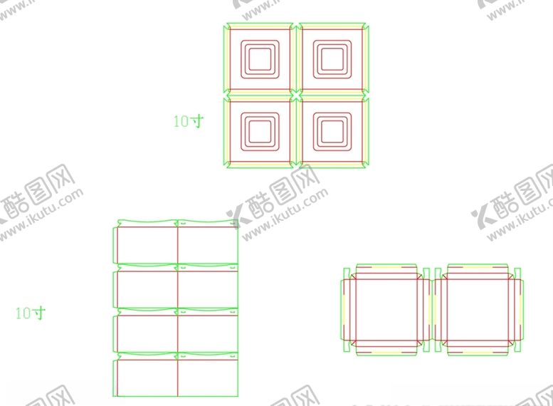 编号：37090705191130533002【酷图网】源文件下载-10寸蛋糕盒刀模