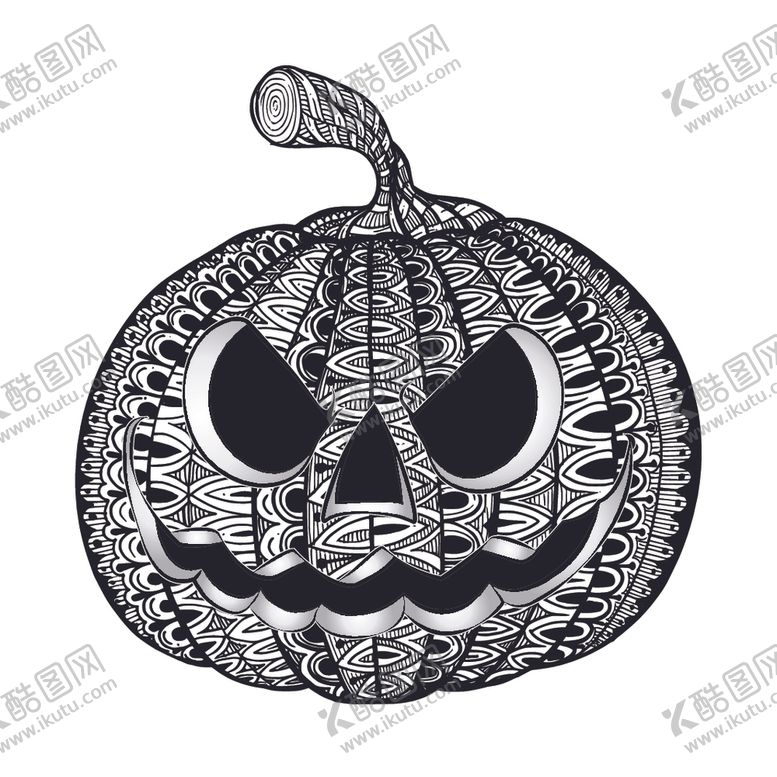 编号：64446610031822237774【酷图网】源文件下载-黑白线描动物