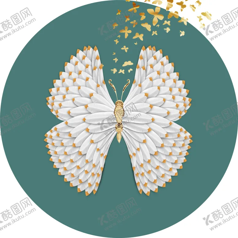 编号：25401201250449381703【酷图网】源文件下载-蝴蝶唯美简约装饰画挂画