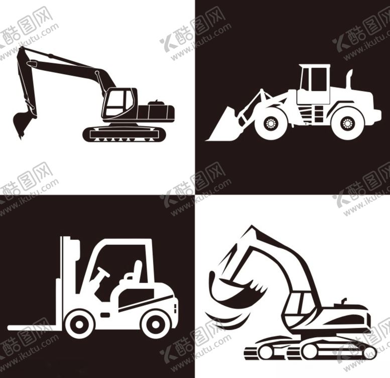 编号：38463210011528073833【酷图网】源文件下载-挖机铲机矢量图