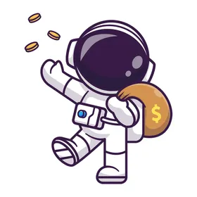 宇航员卡通卡通人物矢量图天