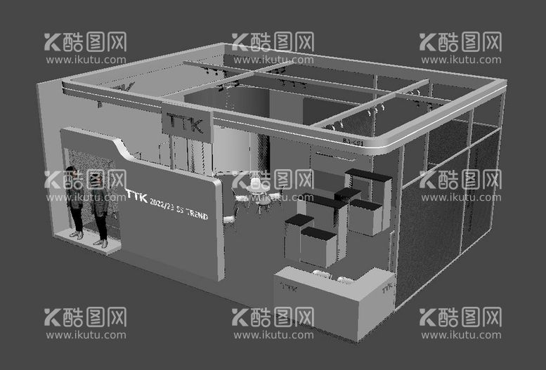 编号：66450011130424129533【酷图网】源文件下载-63平商场展台模型