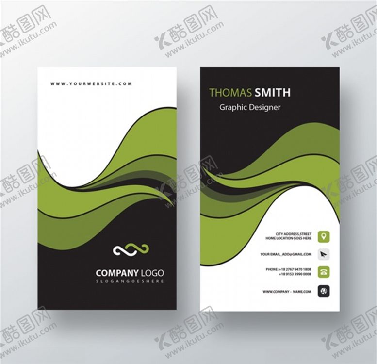 编号：26972810120437311508【酷图网】源文件下载-竖版商务名片