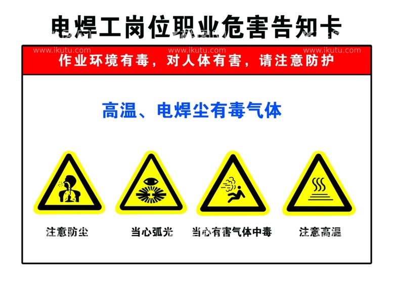 编号：81214911300426217405【酷图网】源文件下载-职业危害告知牌